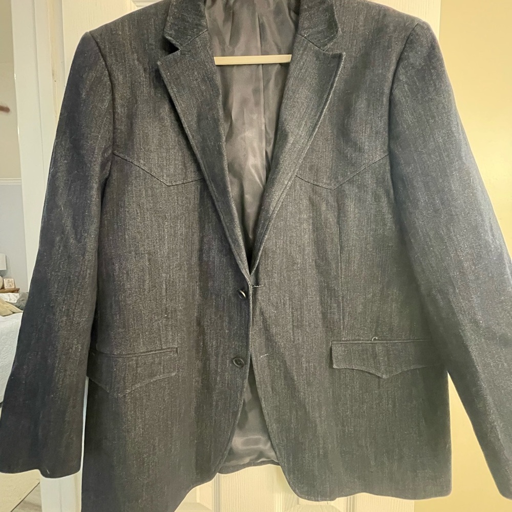 Men's Classic Denim Gray Blazer